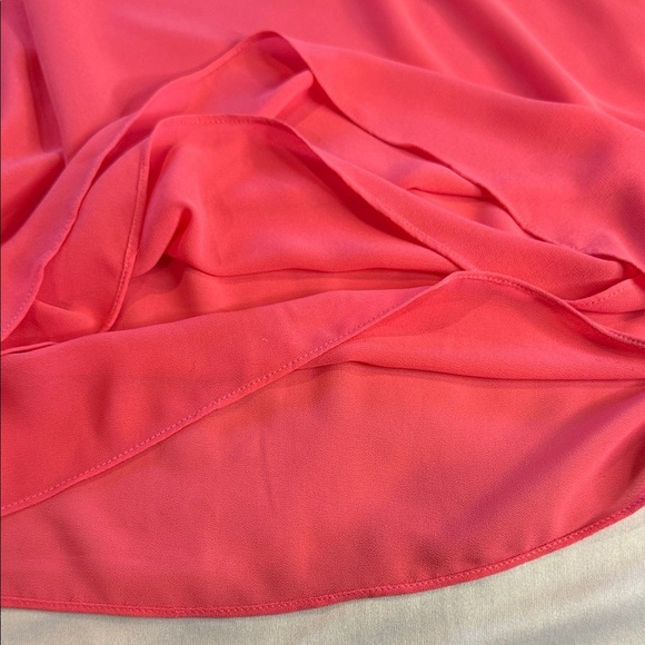 Naked Zebra Blouse Coral Sleeveless Lined Armpit Accents Flowy Women's Size M - Picture 6 of 12